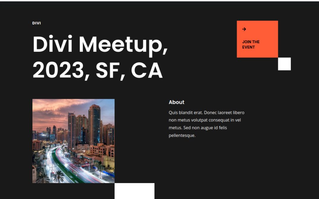 Meetup Event Landing