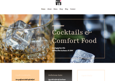 Sito web per bar