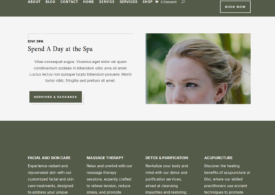 Sito web per spa e centri benessere